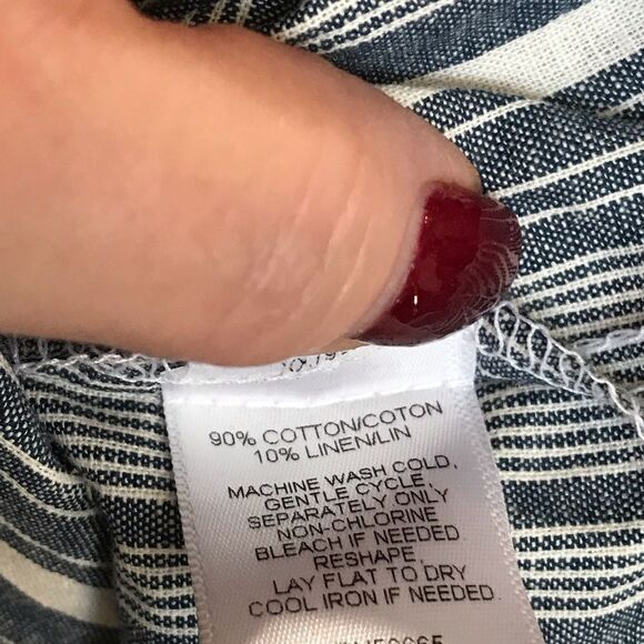 Caslon Linen Blouse Extra Small XS Petite - Picture 5 of 7